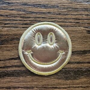 Stoney Clover Lane Gold Smiley Puffy Patch